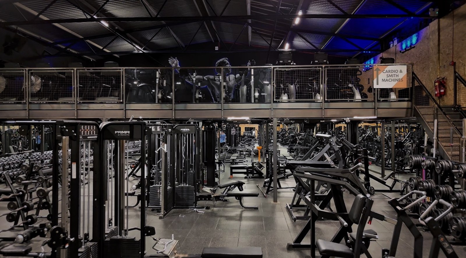 Wirral strength floor and upstairs cardio area