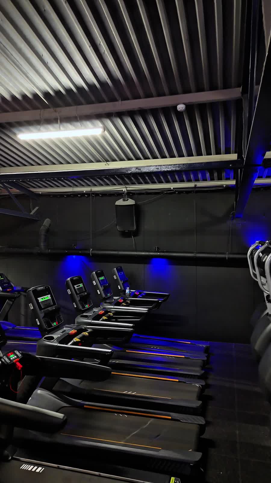 Treadmills in the upstairs cardio area at Wirral